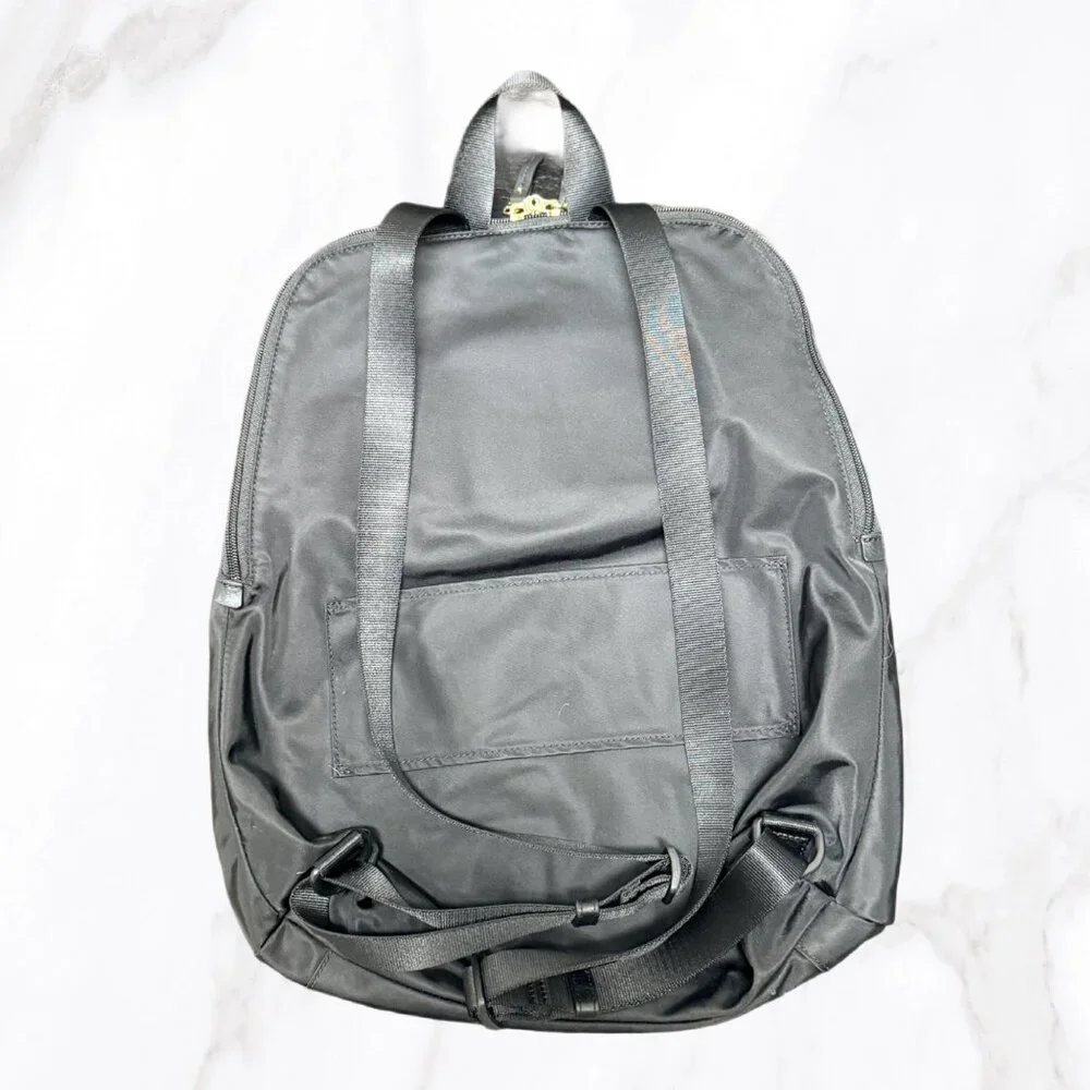Tumi Black Nylon Packable Backpack‎ w/ Gold Hardware, OS